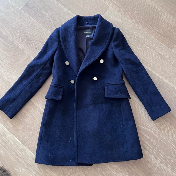 Club Monaco Navy Wool Coat - Picture 3 of 7